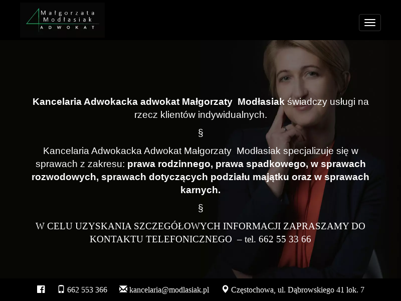 Kancelaria Adwokacka Adwokat Małgorzata Gomuła-Modłasiak